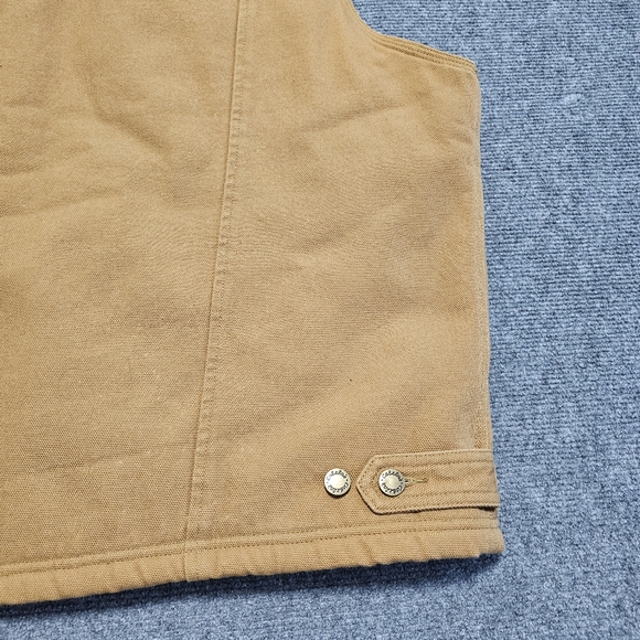 Vintage 90s Cabelas Sherpa Lined Vest Size XL Canvas Duck Canvas NUBUCK Trim WOW - Picture 6 of 14